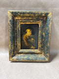 Framed Crackled François-Hubert Drouais Print Of Young Student