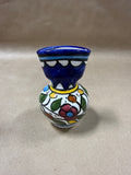 Small Handpainted Crimped Vase