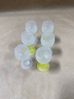 Set Of 6 Frosted Cordial Glasses