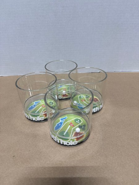 Set Of 4 19th Hole Golfing Acrylic Game Cups