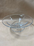(B) Clear Glass Pedestal Bowl