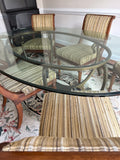 Oval Glass Top Dining Table with (6) Chairs by Councill ***HEAVY ITEM***READ DESCRIPTION CAREFULLY***