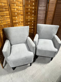 Ashley Furniture Pair of Gray Upholstered Chairs