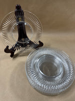 Set Of 8 Clear Glass Plates