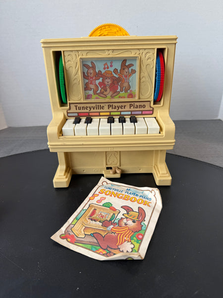 1978 Tomy Tuneyville Player Piano with Records & Songbook AS IS (READ DESCRIPTION CAREFULLY)