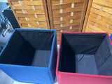 Set of 3 Fabric Storage Cubes with Trays