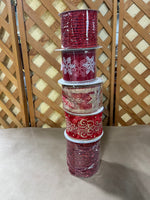 F- Red Tone Ribbon Lot, 5 rolls
