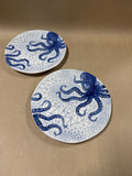 Textured Octopus Appetizer Plates - Pair