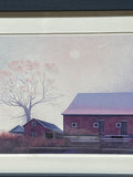 Barn Under Fall Moon Print by D. Marx ; Signed & Numbered (43/450)