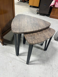Industrial Style Nesting Tables, 2 pc
