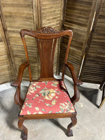 Arm Chair with Mauve Seat Cushion