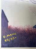 Barn Under Fall Moon Print by D. Marx ; Signed & Numbered (43/450)