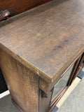 Antique Cabinet with Glass Front Doors, with Key