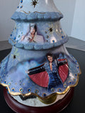 Bradford Exchange Vintage Elvis Presley Collectible Porcelain Christmas Tree