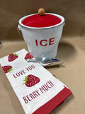 Metal Ice Bucket With Decorative Towels