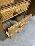 Large Oak/Light Wood Tone Desk with Keyboard Pull Out Tray ***HEAVY ITEM***READ DETAILS ON PICK UP POLICY***