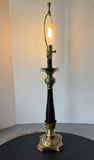 Matte Black & Brass Tone Metal Pineapple Lamp (WORKS)