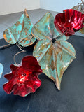 Copper Vintage Morning Glory Vine Wall Sculpture