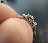 10K and 14K White Gold & Diamond Wedding Set SIZE 5