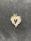14K Gold & Diamond Heart Pendant