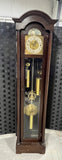 JE Caldwell Tall Case Grandfather Clock with Rotating Moon Phase Dial