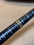 14K Gold Band with Greek Key Design (2.95g) - SIZE 6 3/4