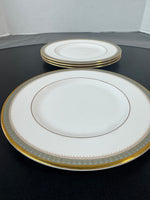 (E) 4-Piece Royal Doulton England Clarendon Fine Bone China Salad Plates