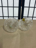 Pair of Clear Glass Ornaments