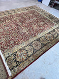 Hand Woven Rug (E), 12 ft x 8 ft 8 in; rust/tan tones ***HEAVY ITEM***READ DETAILS ON PICK UP POLICY***