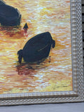 European Sunset Original Painting by Local Artist, Ginger Olensen; Signed