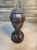 African Tribal Man Wooden Bust