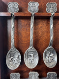 Guilds of London 12-Piece Craftsmen of America Pewter Spoon Collection with Rack