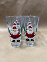 Set Of 6 Santa Clause Drinking Glasses