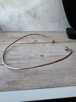 (C) Best Silver Tone Omega Choker
