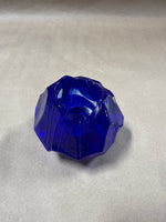 Pair Of Cobalt Blue Rock Candle Votives