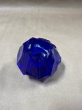 Pair Of Cobalt Blue Rock Candle Votives