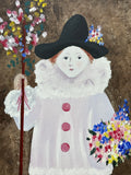 Reproduction Painting of Picasso’s “Paul of Pierrot”; Signed M. Ordonez 89