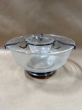 Glass Chips And Dip Bowl With Holder
