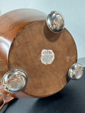 Crown Silver Inc. Mahogany Salad Bowl & Servers with Sterling Silver Accents