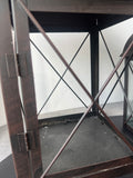 Trio of Distressed Bronzed Metal Lanterns