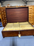 Antique Silver Chest on Casters, Engraved, With Key (READ DESCRIPTION)