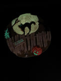 Glow In The Dark Vintage Halloween Black Cat Garden Stepping Stone Or Wall Hanging