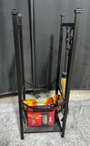 Wrought Iron Fireplace Tool Set & Log Holder with 2 Fire Starter Logs