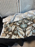 Partial Roll of Kravet Design Brown & Light Blue Printed Fabric