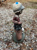 Cement Golfer Statue/Garden Art