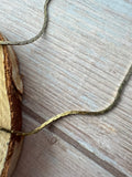 Gold Tone Vintage Flower Slider Necklace