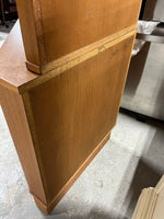 Arne Wahl Iverson Danish Teak Veneer Mid Century Modern Two Piece Corner Cabinet