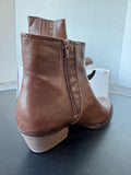 Brown Nine West Vasloane Leather Ankle Boots in Box WOMEN’S SIZE 8.5