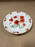 Pair Of Poppy Floral Decorative Plates
