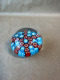 Small Murano Style Millefiori Art Glass Paperweight